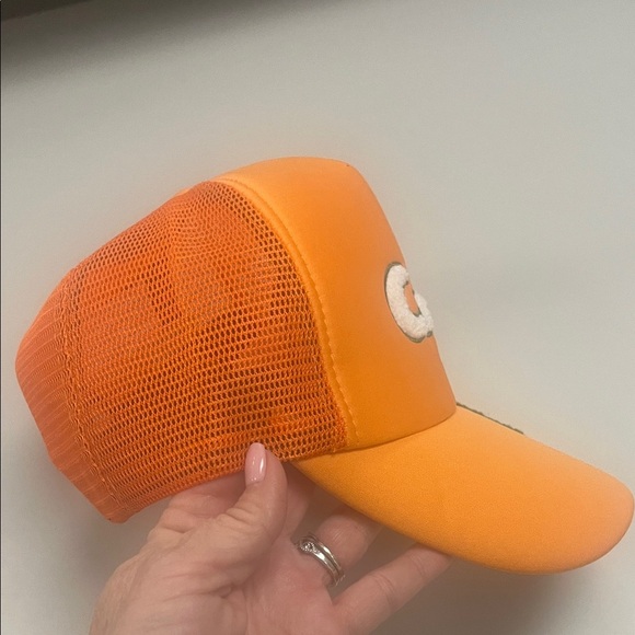 Orange Crush Women's Floral trucker baseball Cap - Picture 9 of 9